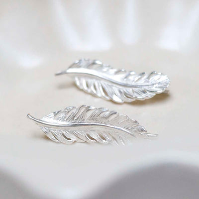 MB196_Sterling Silver Feather Ear Climbers_7