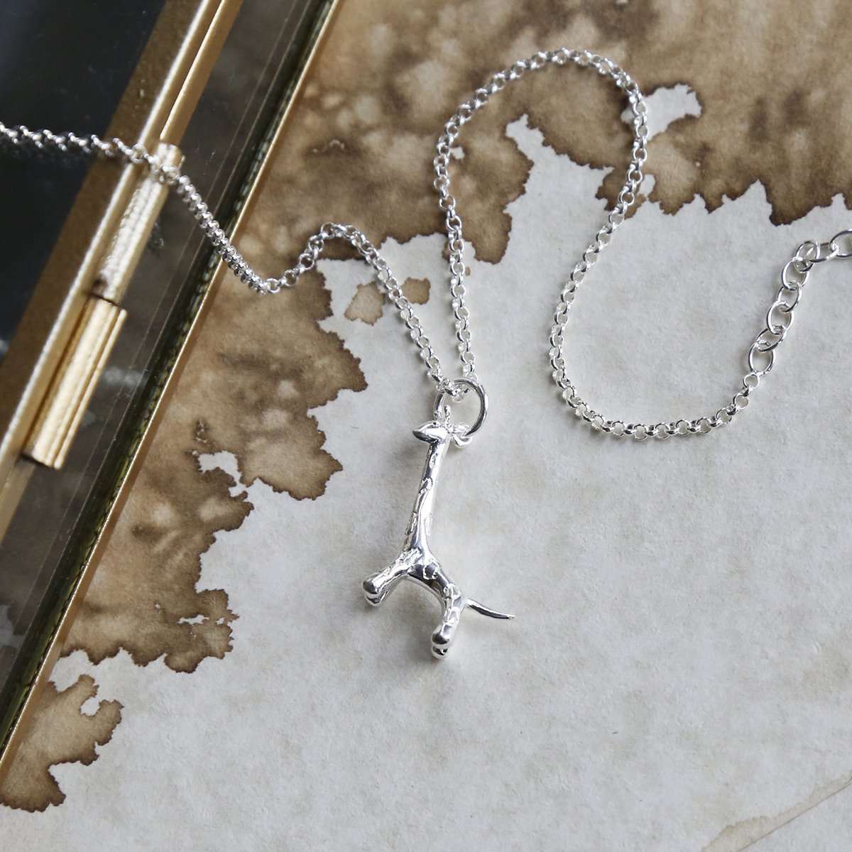 Sterling Silver Giraffe Pendant Necklace