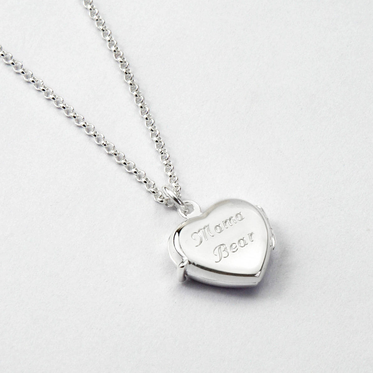 Sterling Silver Diamond Kissed Locket Necklace