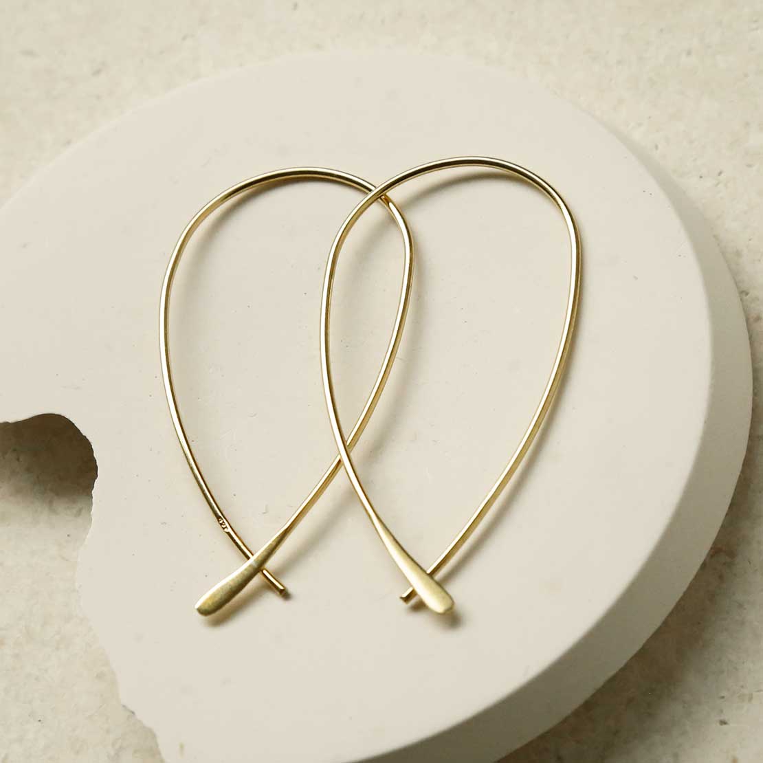 Sterling Silver Oval Loop Hoop Earrings