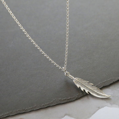 ME497P2LUCKYFEATHERNECKLACE