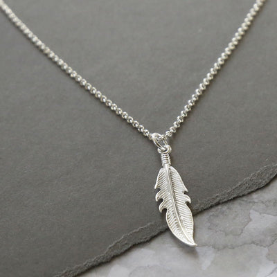 ME497P4LUCKYFEATHERNECKLACE