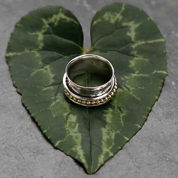 Sterling Silver Self Care Spinner ring
