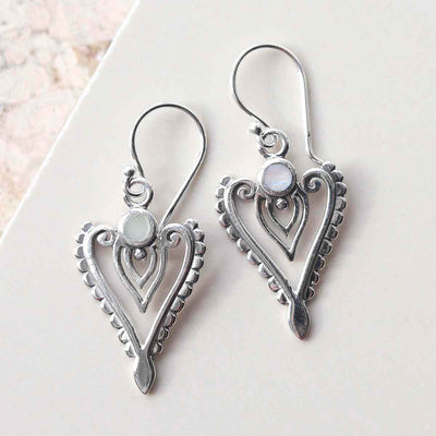 Sterling Silver Mother of Pearl Arrow Earrings