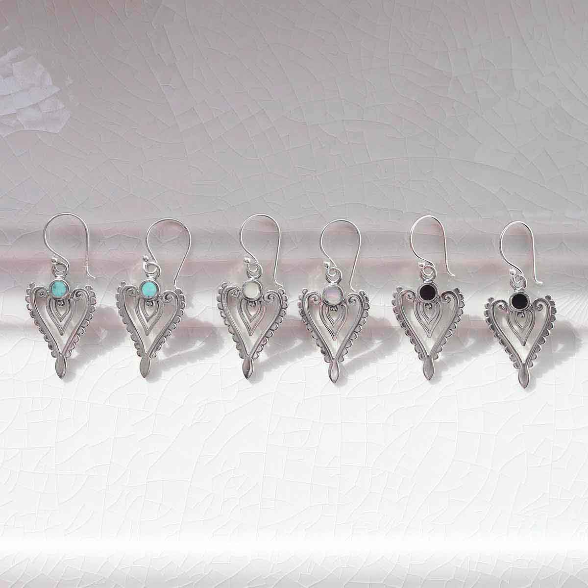 Sterling Silver Mother of Pearl Arrow Earrings