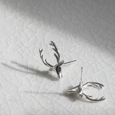 ML857 Sterling Silver Stag Stud Earrings3