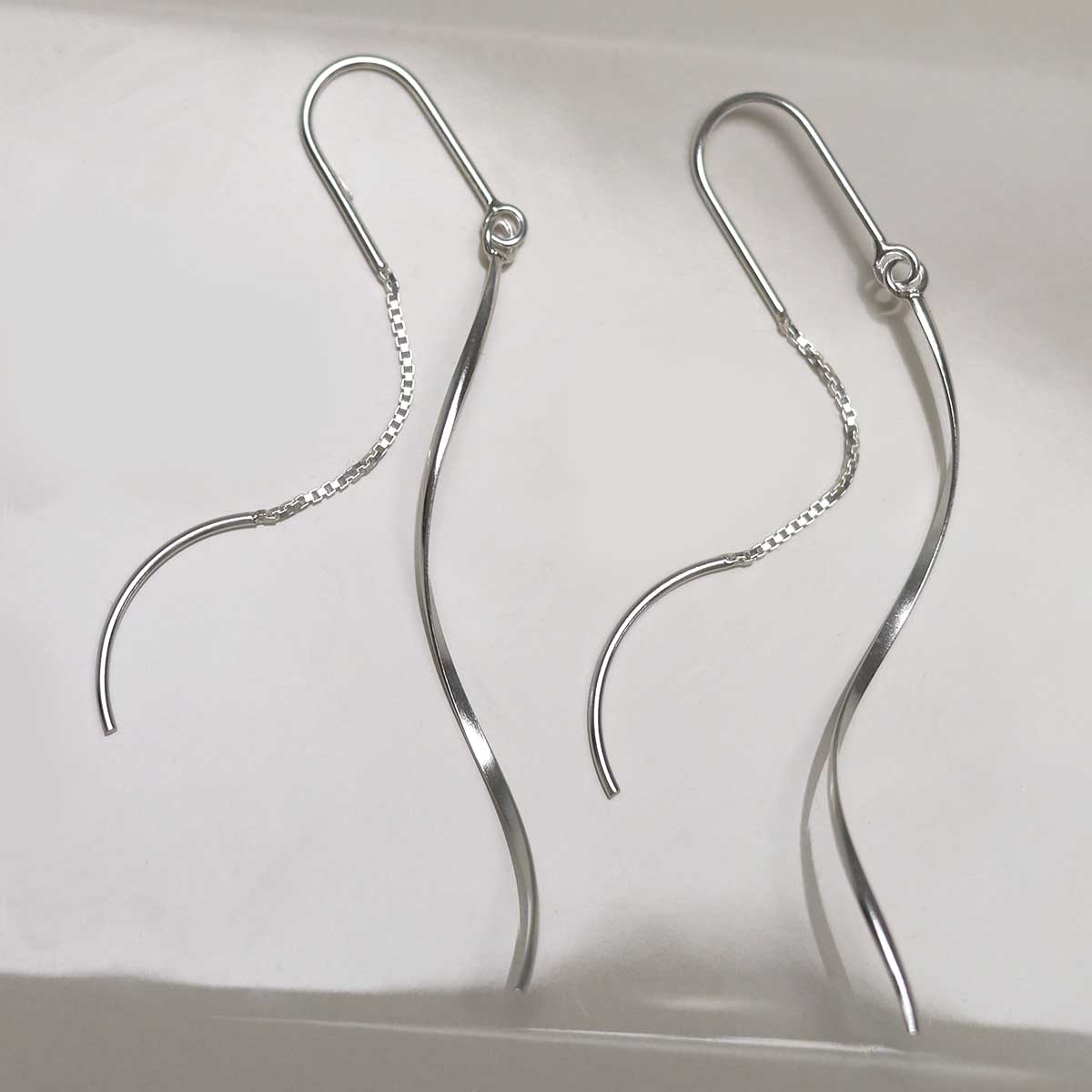 Sterling Silver Falling Threader Earrings