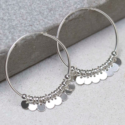 ML900S_Sterling Silver Sequin Hoop Earrings_5