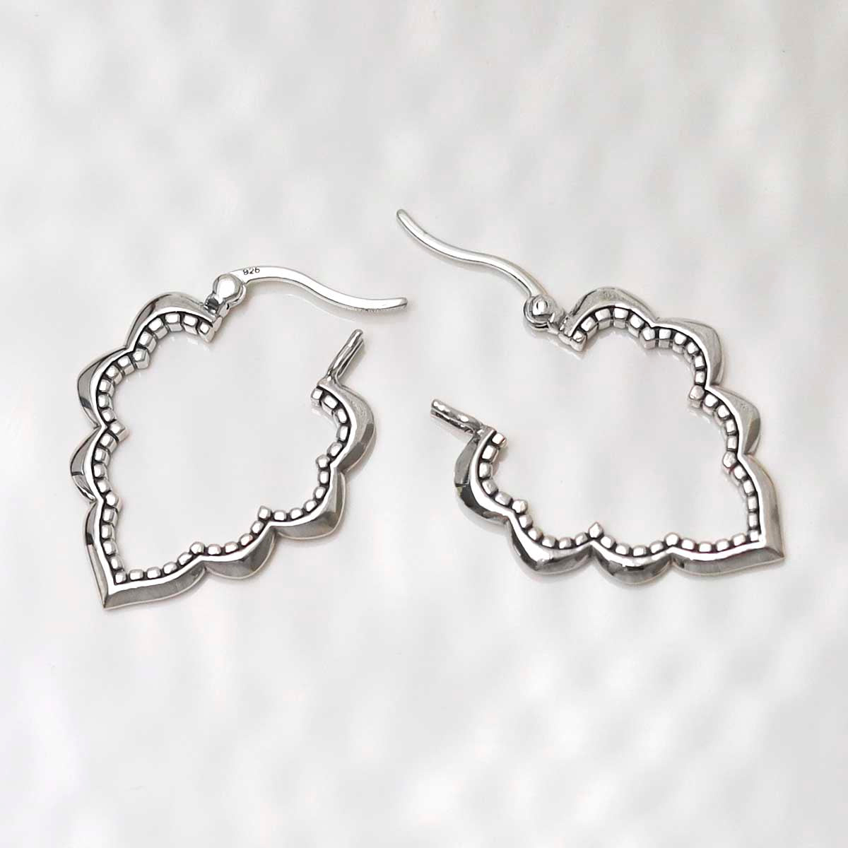 Sterling Silver Casablanca Hoops