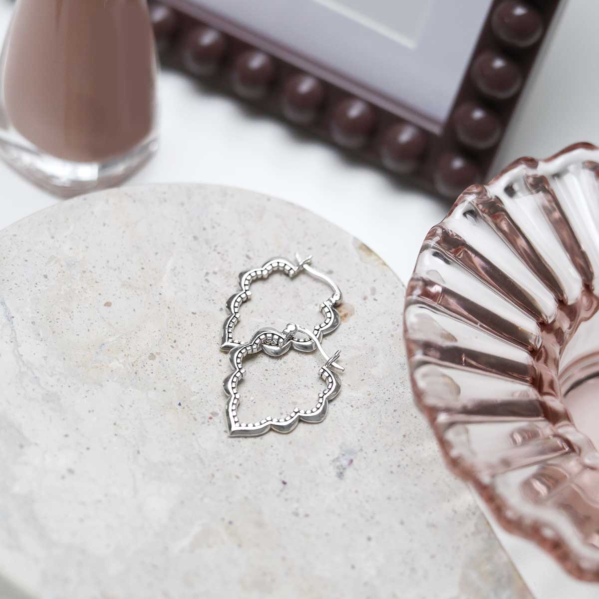 Sterling Silver Casablanca Hoops