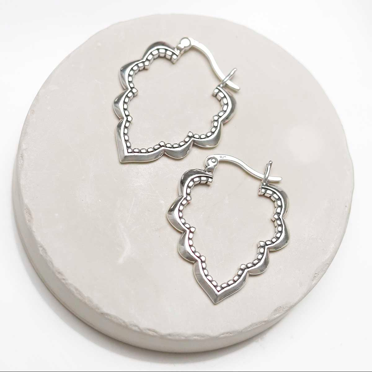 Sterling Silver Casablanca Hoops
