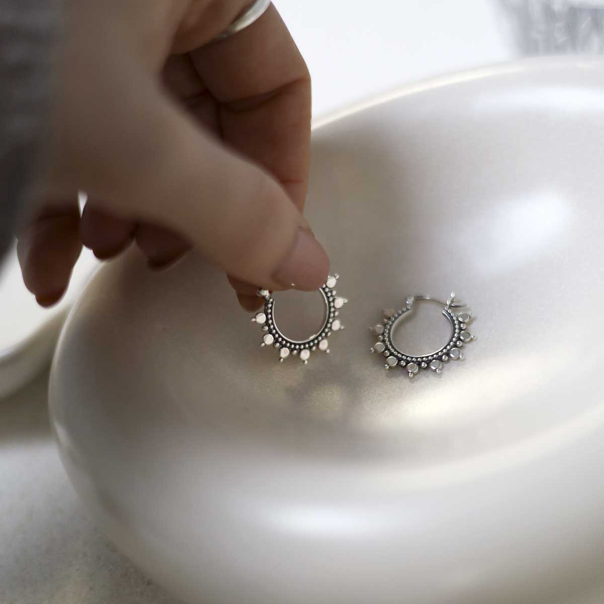 Sterling Silver Karim Hoops