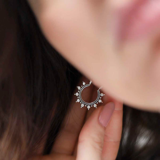 ML903_Sterling Silver Karim Hoops_ new model