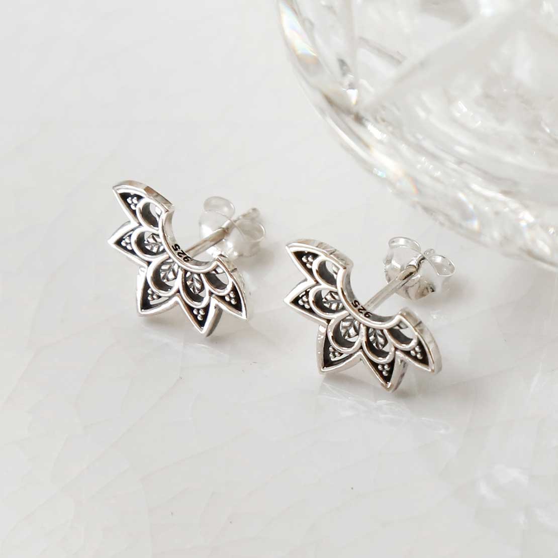 Sterling Silver Eastern Starburst Studs