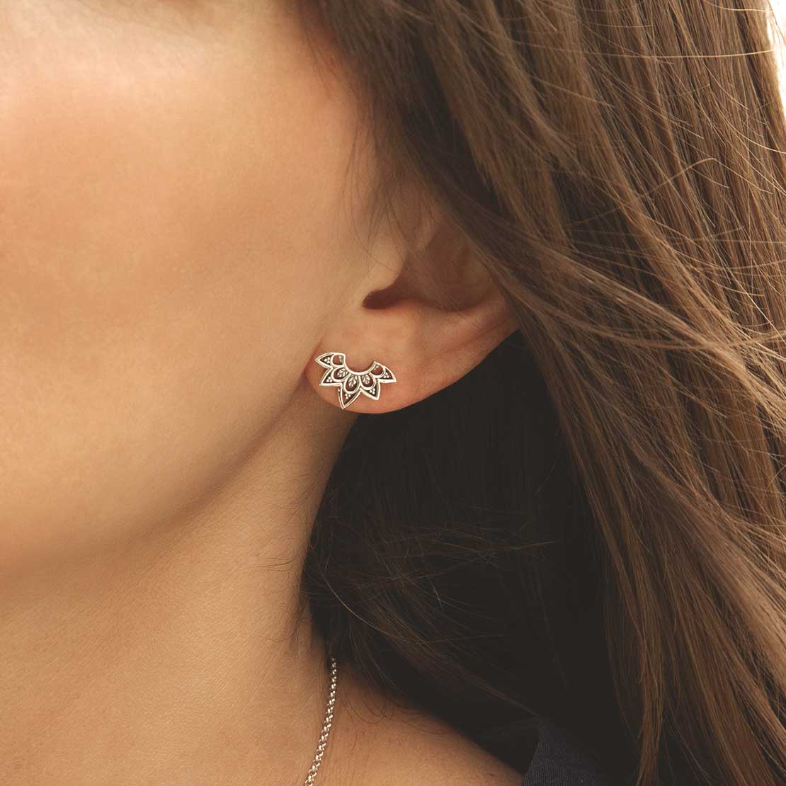 Sterling Silver Eastern Starburst Studs