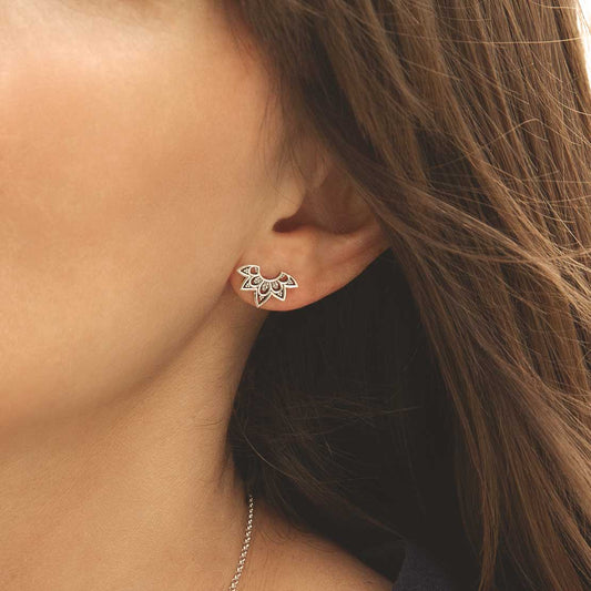 ML909S Sterling Silver Eastern Starburst oxydised Studs model 1110x1110 1