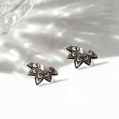 ML909S Sterling Silver Eastern Starburst oxydised Studs