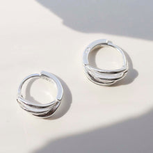Sterling Silver Braided Huggies