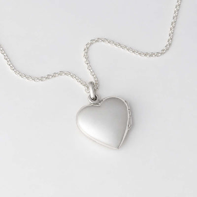 Sterling Silver Vintage Heart Locket Necklace