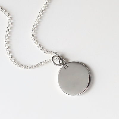Engravable Sterling Silver Cherub Necklace