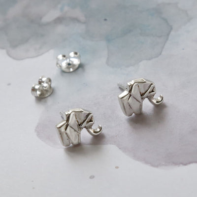 MZA0231POLISHEDORIGAMIELEPHANTSTUD