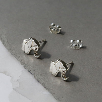MZA0233POLISHEDORIGAMIELEPHANTSTUD