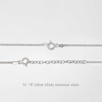 STERLING SILVER FINE CURB CHAIN GD035 EXTENSION