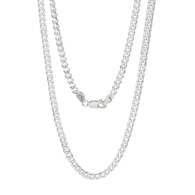STERLING SILVER HEAVY CURB CHAIN GD100 WHITE BACKGROUND