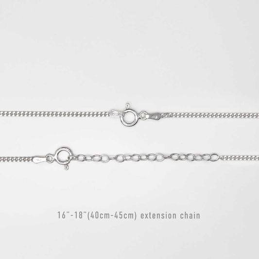 STERLING SILVER MEDIUM CURB CHAIN GD050 EXTENSION