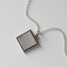 Engravable Sterling Silver Square Necklace