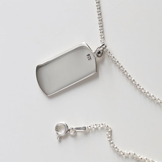 back of Sterling Silver St Christopher Necklace