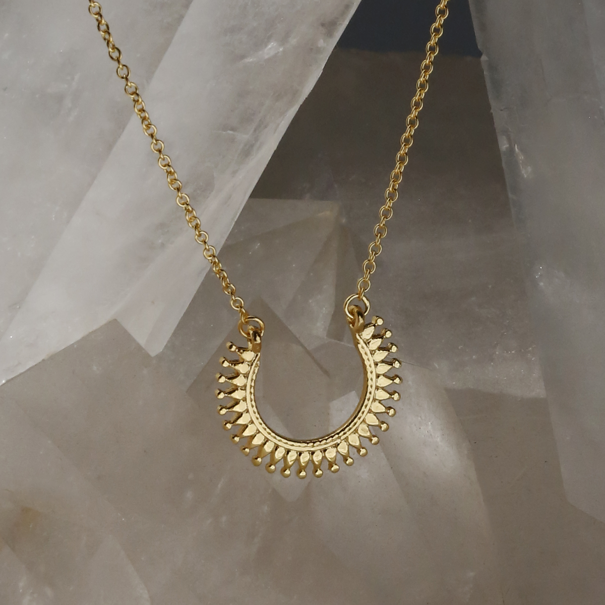 Gold Plated Silver Marrakech Horseshoe Necklace
