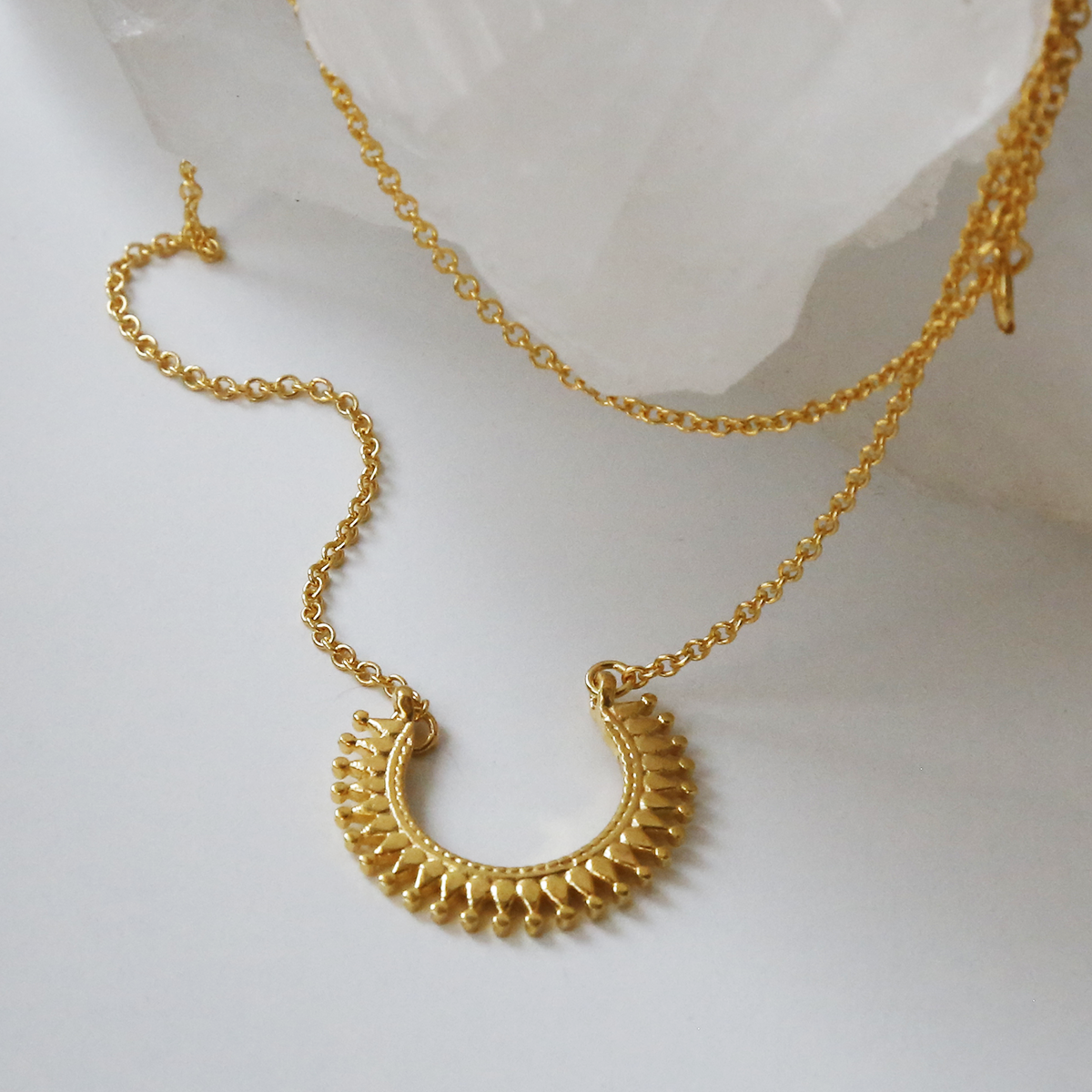 Gold Plated Silver Marrakech Horseshoe Necklace