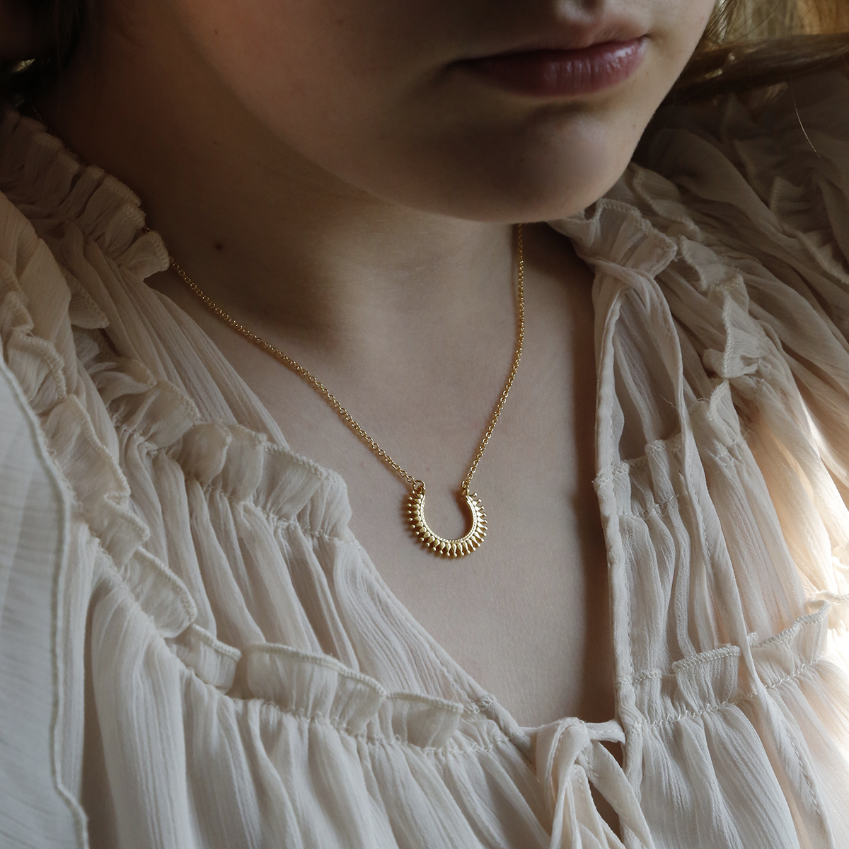 Gold Plated Silver Marrakech Horseshoe Necklace