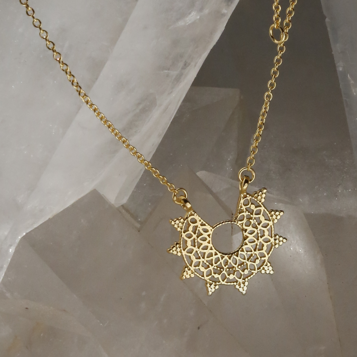 Gold Plated Silver Medina Necklace