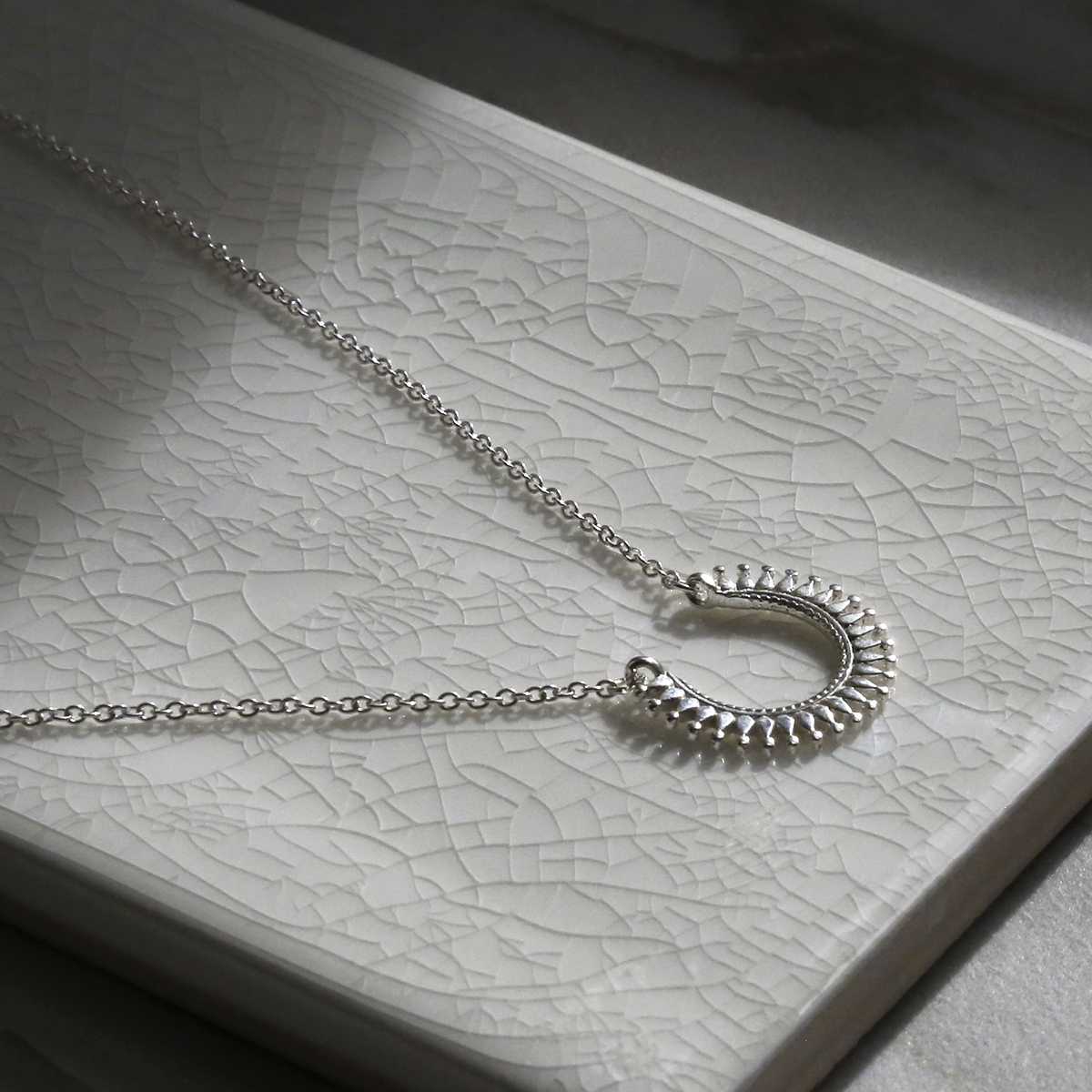 Sterling Silver Marrakech Horseshoe Necklace