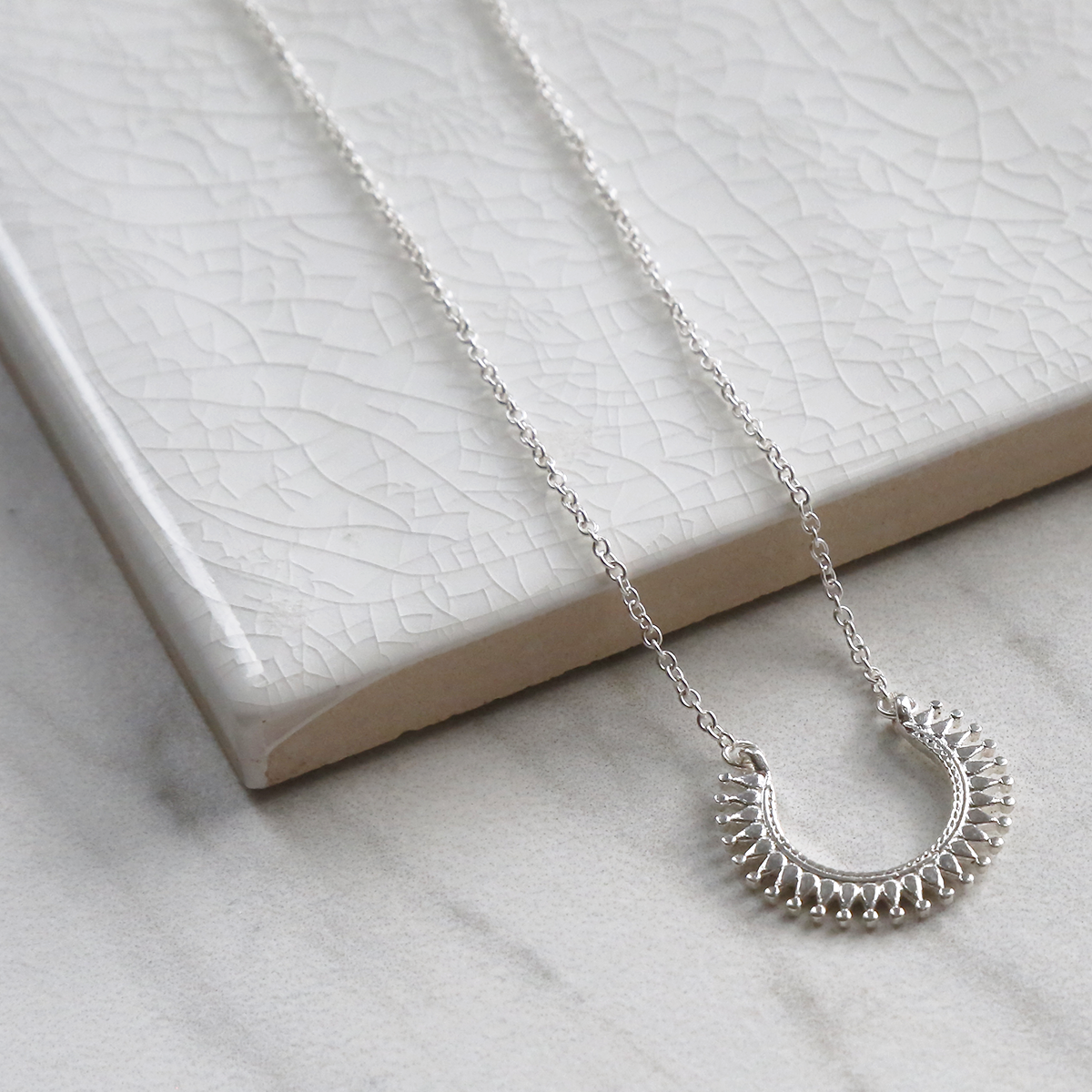 Sterling Silver Marrakech Horseshoe Necklace