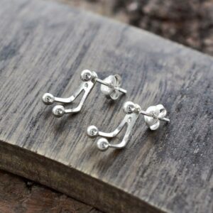 Sterling Silver Two Way Stud Earrings