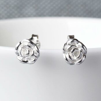 English Rose Silver Stud Earrings MJ0231