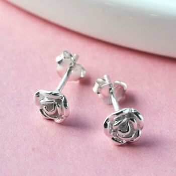 English Rose Silver Stud Earrings MJ0231 11