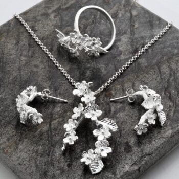 MB081E SILVERFORGETMENOTCLUSTEREARRINGS 004 69175333 0d51 4931 adce b2ad1b2adeef