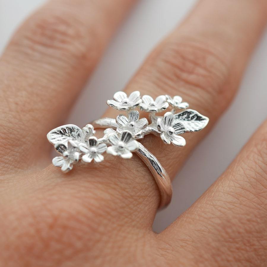 Sterling Silver Forget Me Not Cluster Ring Martha Jackson sterling-silver-forget-me-not-cluster-ring-martha-jackson