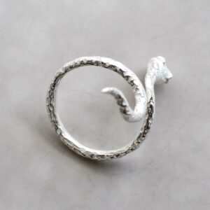 Silver wrap around snake ring