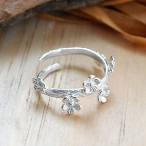 Sterling Silver Delicate Forget Me Not Ring