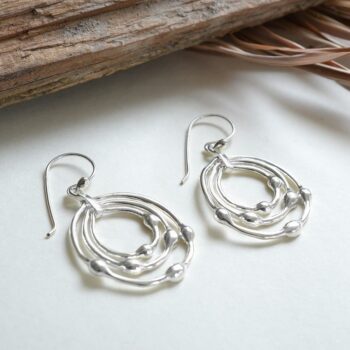 MB114E STERLINGSILVERLIQUIDLOOPSEARRINGS 002