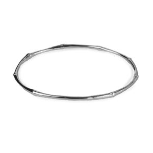 Silver thin bamboo bangle