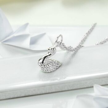MB147SterlingSilverSwanNecklace