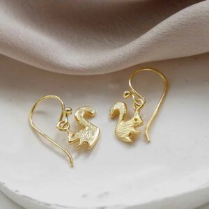 Gold Squirrel earrings