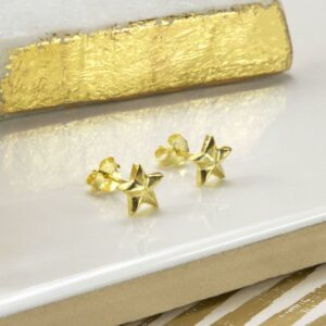 Small Gold plated five pointed star studs