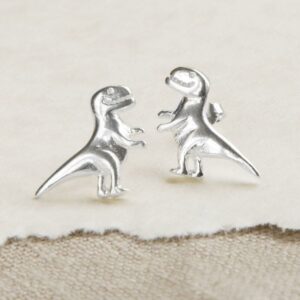 MB175 STERLINGSILVERDINOSAURSTUDEARRINGS 001